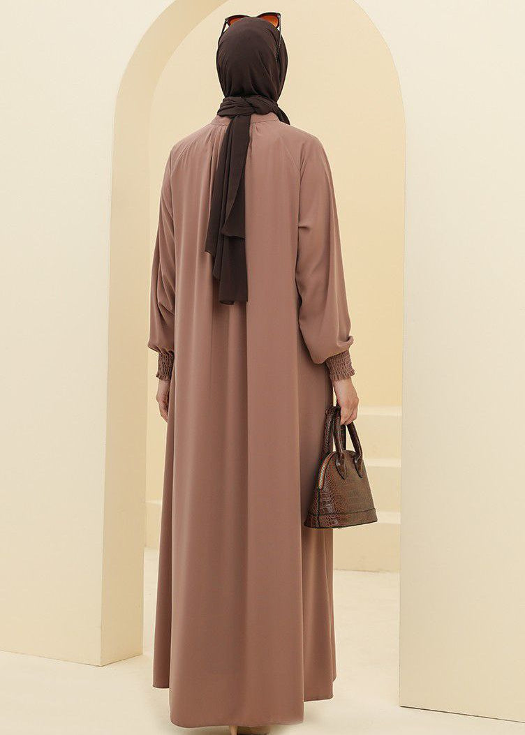 SARA ZIPPER ABAYA | FAWN SHADE