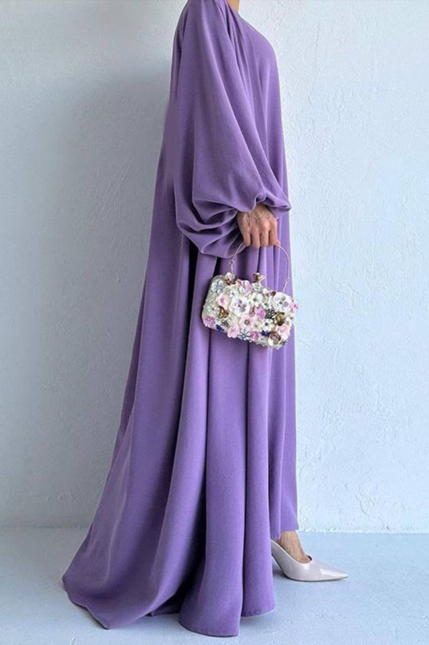 EBRAH DOUBLE SHRUG ABAYA | LAVENDER