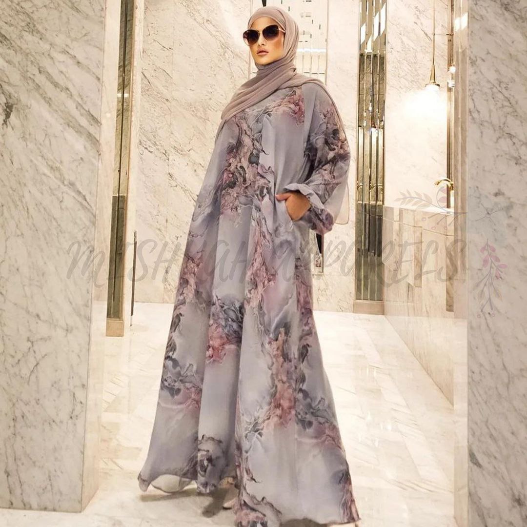 ALIZA PRINTED ABAYA | SHADE 15
