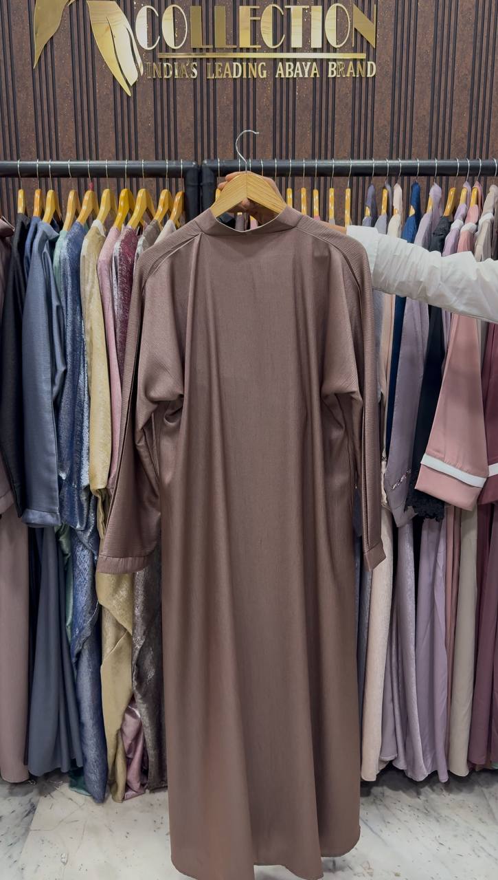 RAYHANA FRONT OPEN ABAYA | COFFEE