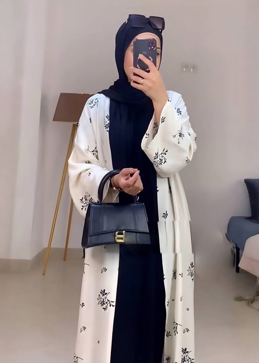 NURA DOUBLE SHRUG ABAYA | BLUE