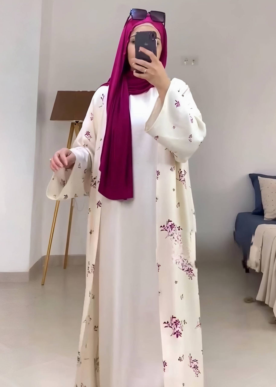 NURA DOUBLE SHRUG ABAYA | PINK